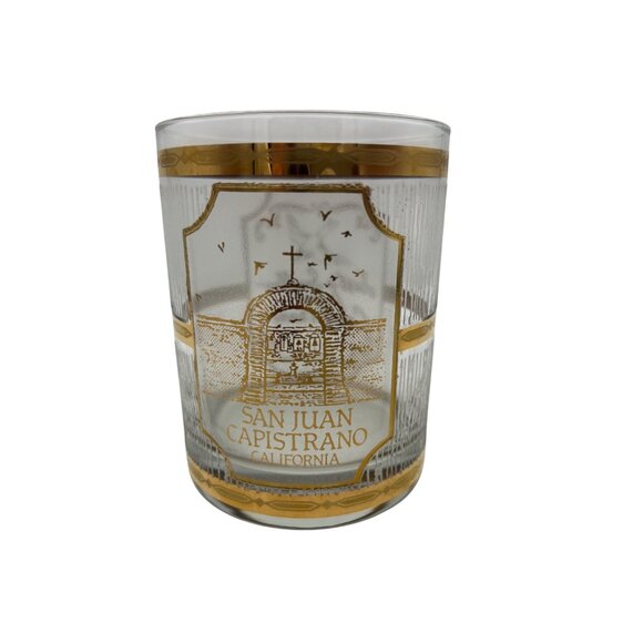 Vintage “Just a Swallow from Capistrano” San Juan Capistrano Lowball Glass 4" - Picture 1 of 6